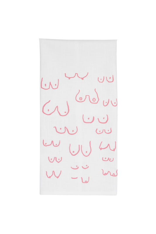 Boob linen tea towel