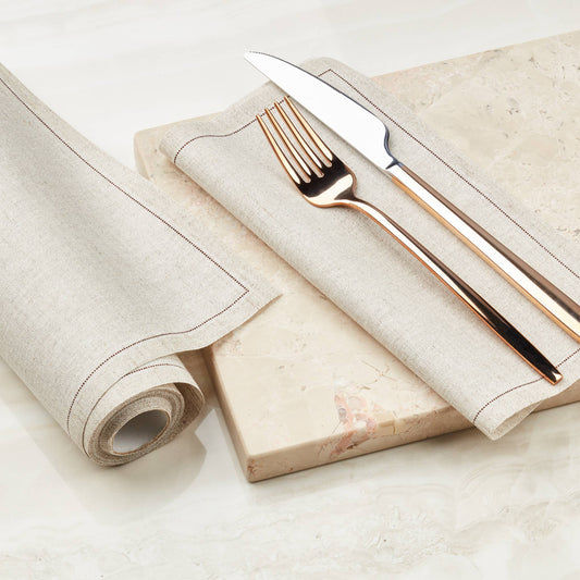 Natural Linen Luncheon Napkins 20 napkin roll