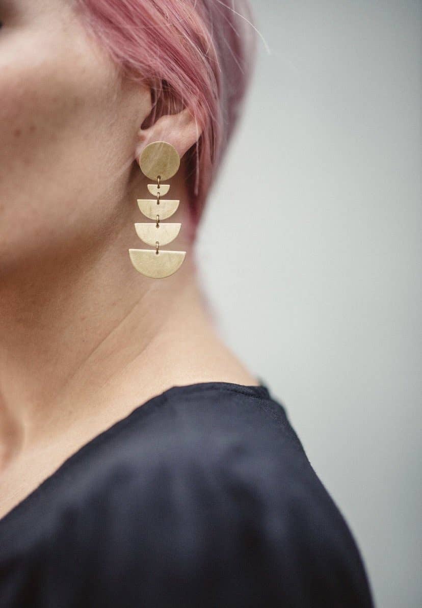 Kinetic climbing half moon dangle studs