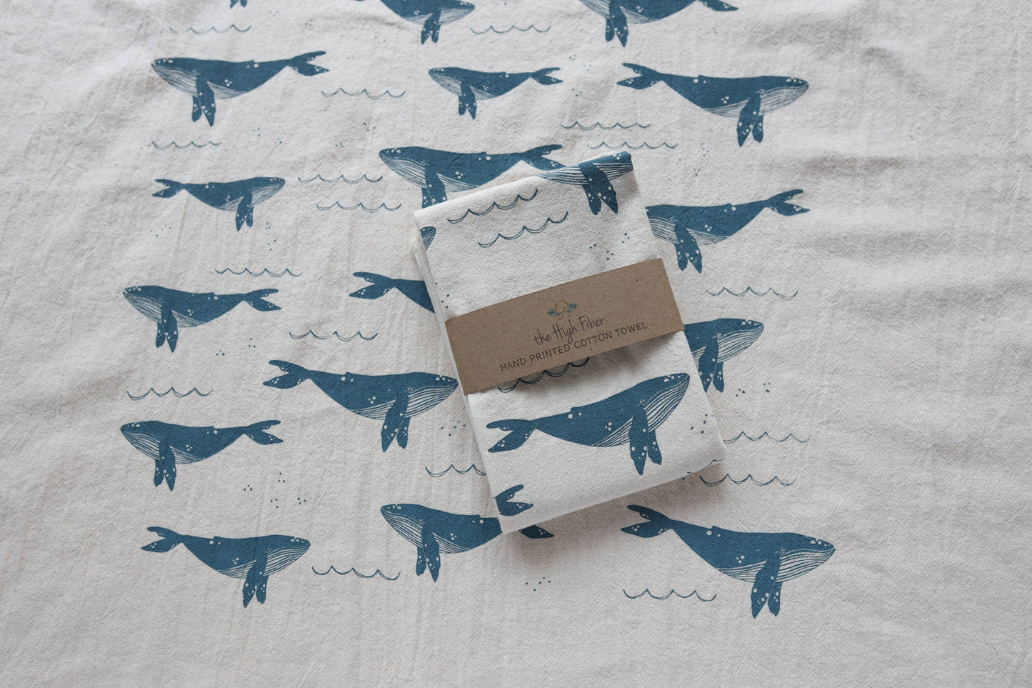 Whale Kitchen Towel, Coastal Kitchen Decor