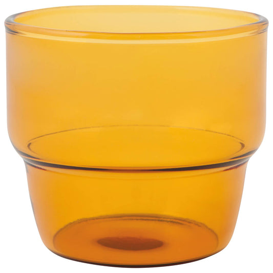 Stackable Juice Glass 9 oz - Amber Set of 4