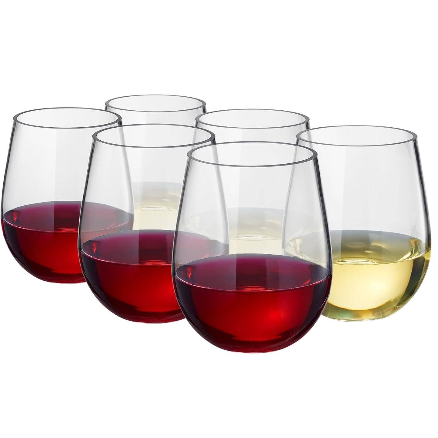 Unbreakable Stemless Plastic Wine Glasses | Reusable
