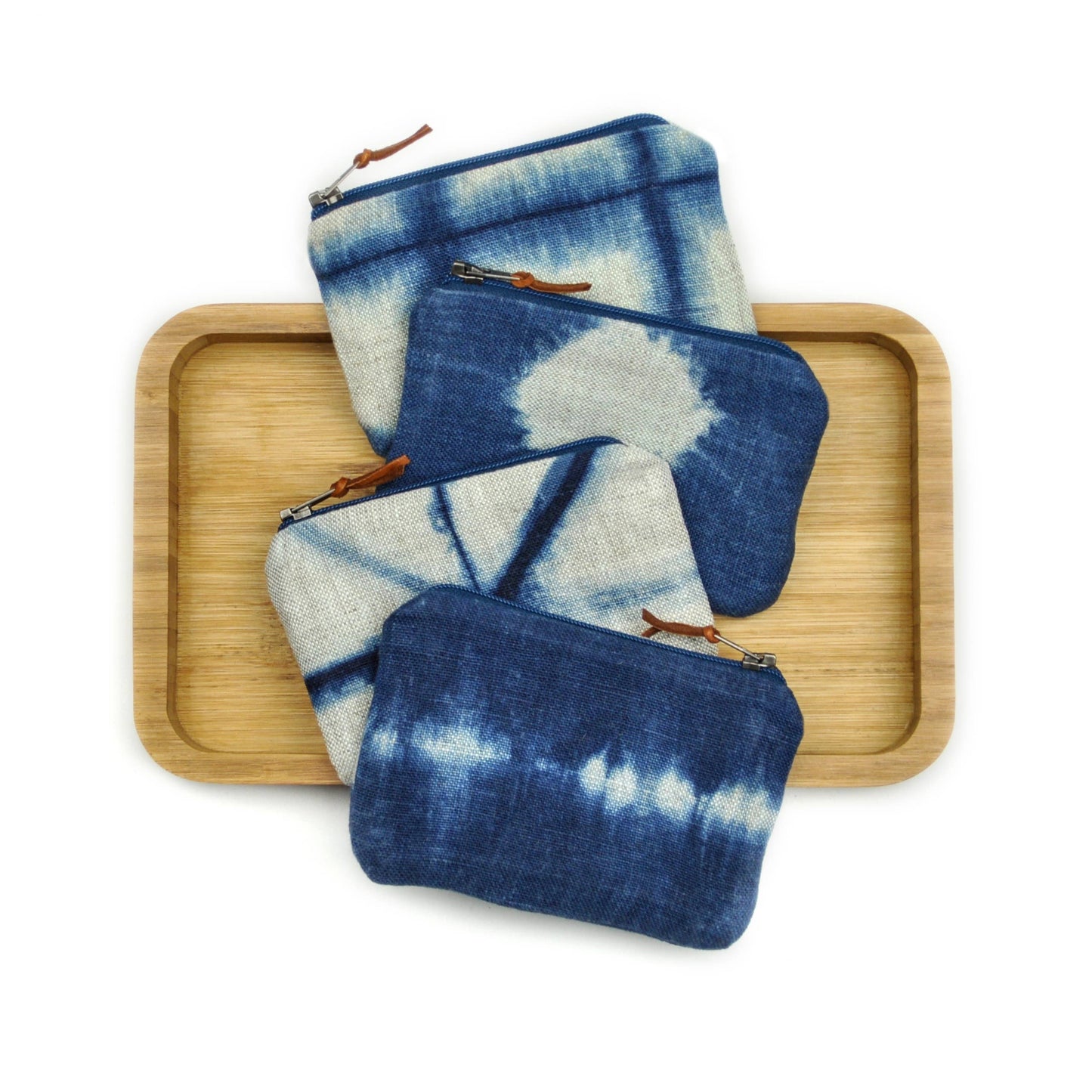 Shibori Indigo Cotton Canvas Coin Purse
