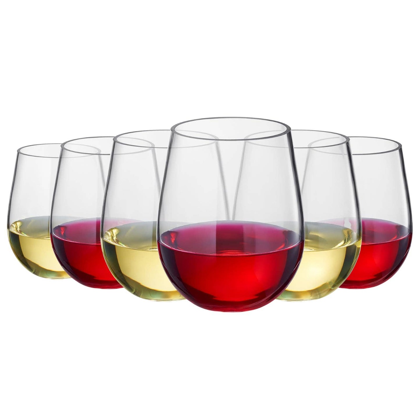 Unbreakable Stemless Plastic Wine Glasses | Reusable