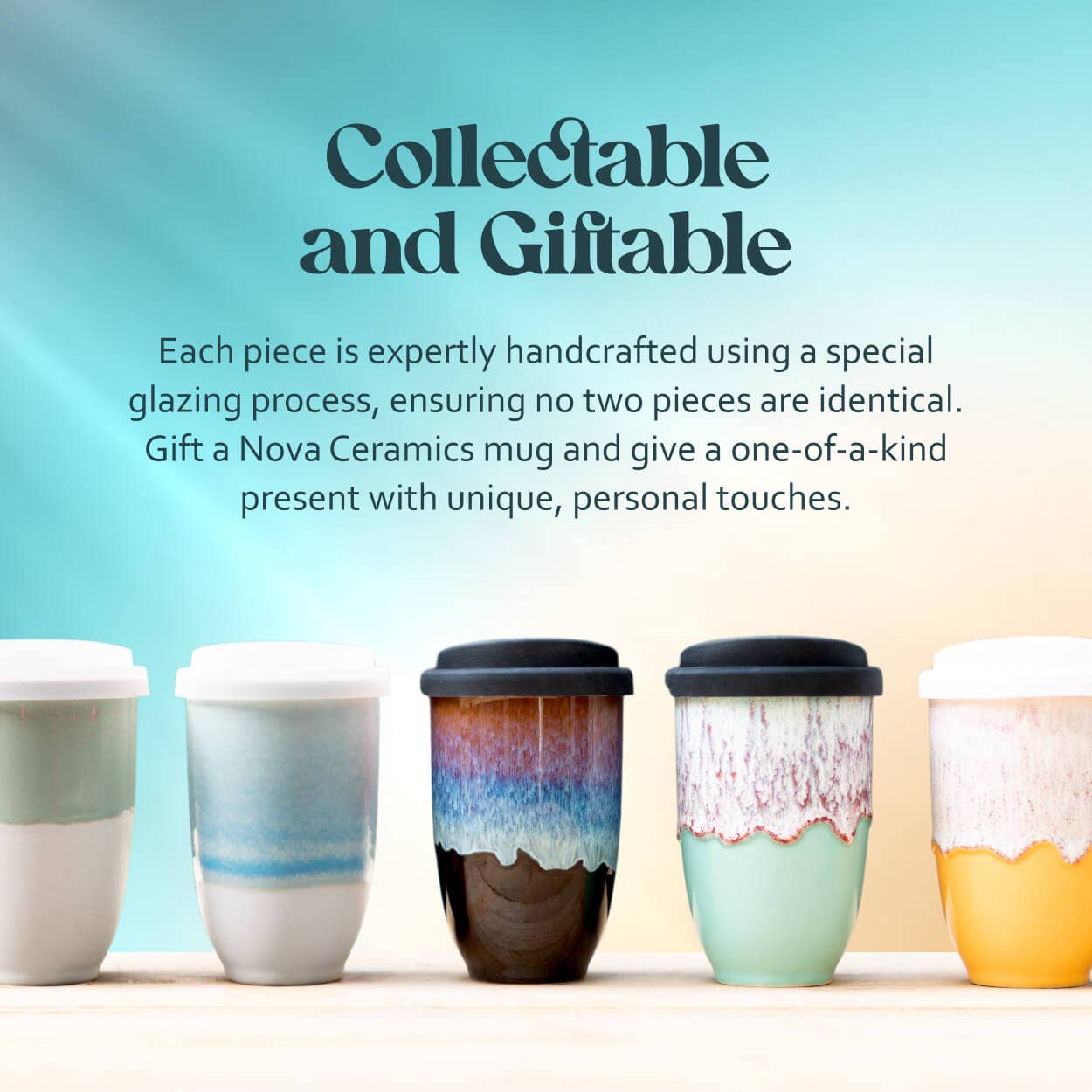 Aurora Ceramic Travel Tumbler 12oz | Modern Reusable Coffee Tumbler