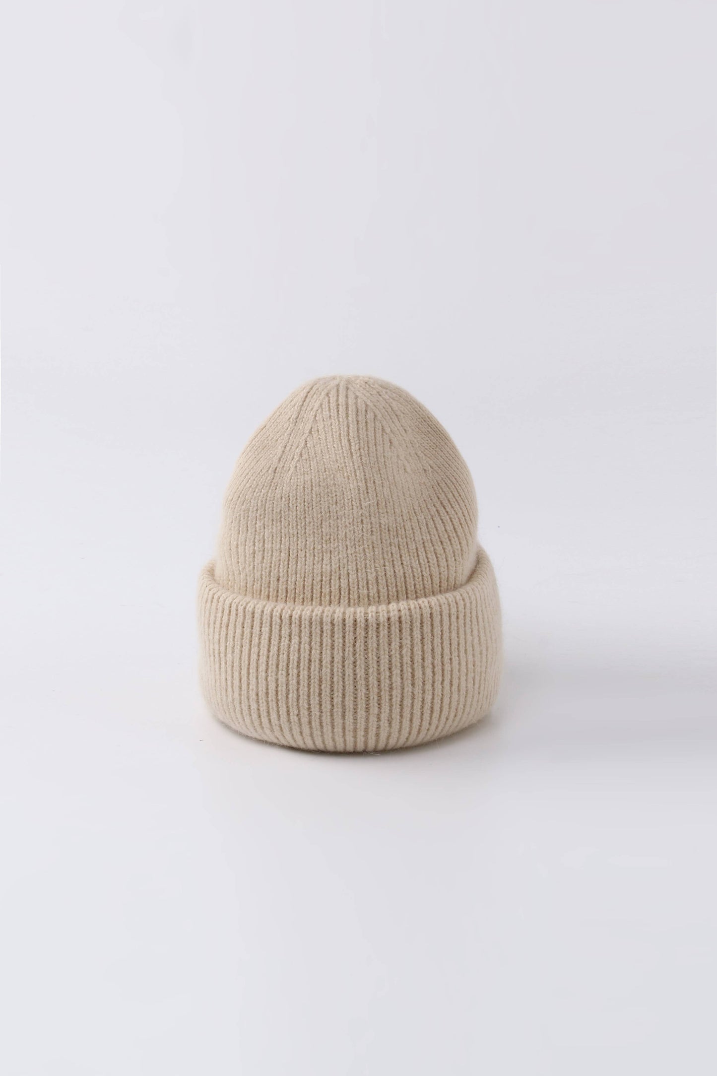 Angora Beanie Hat - Beige