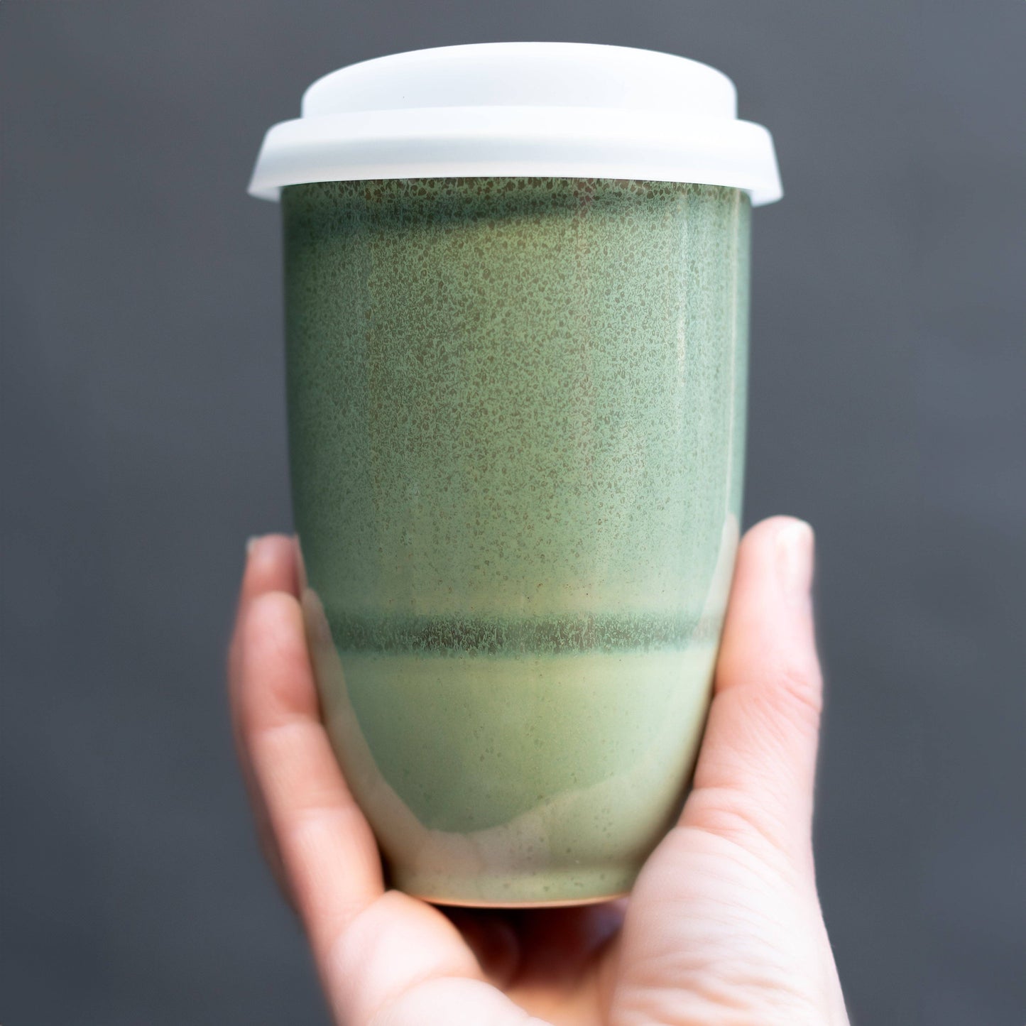 Emerald 12oz Ceramic Travel tumbler– Reusable & Stylish