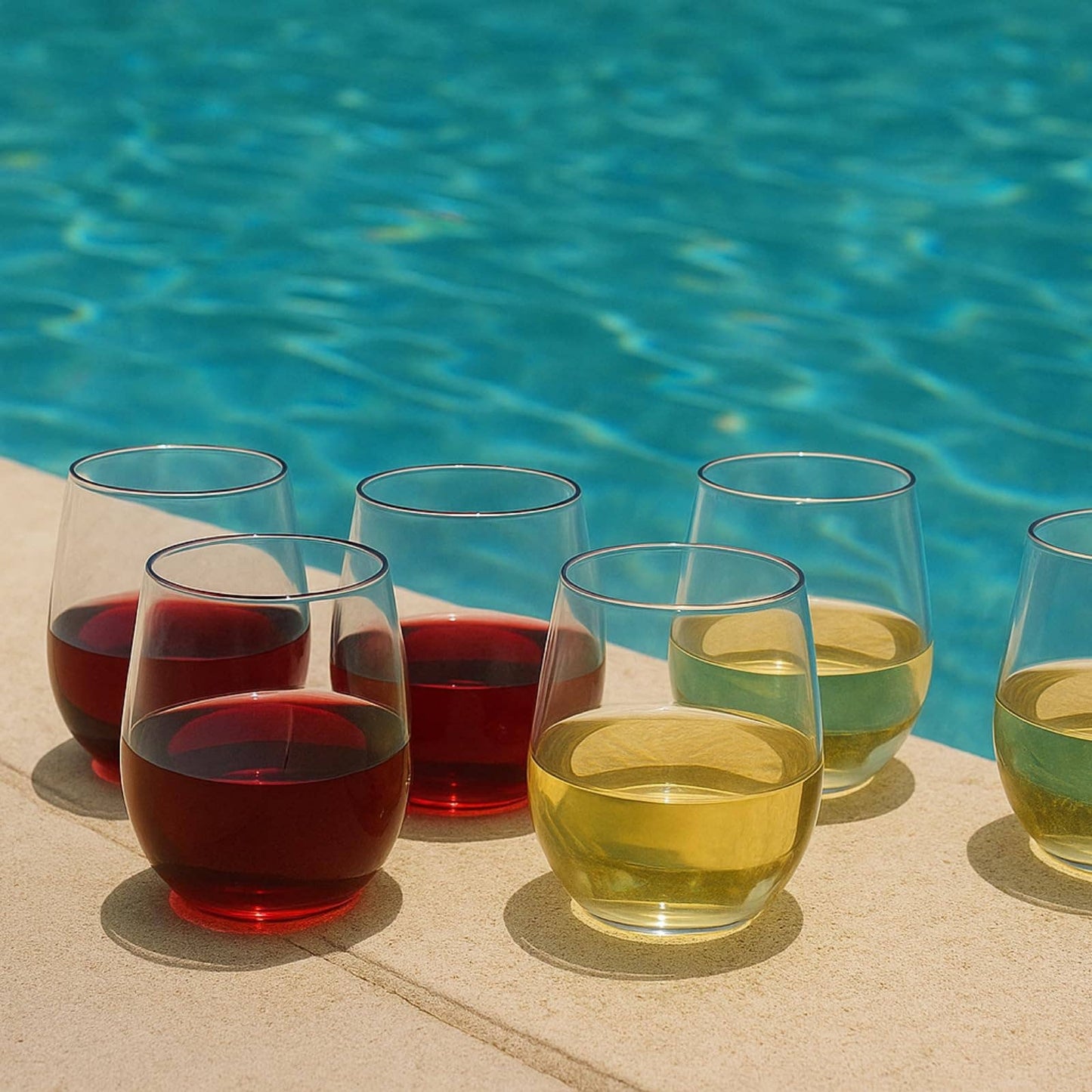 Unbreakable Stemless Plastic Wine Glasses | Reusable