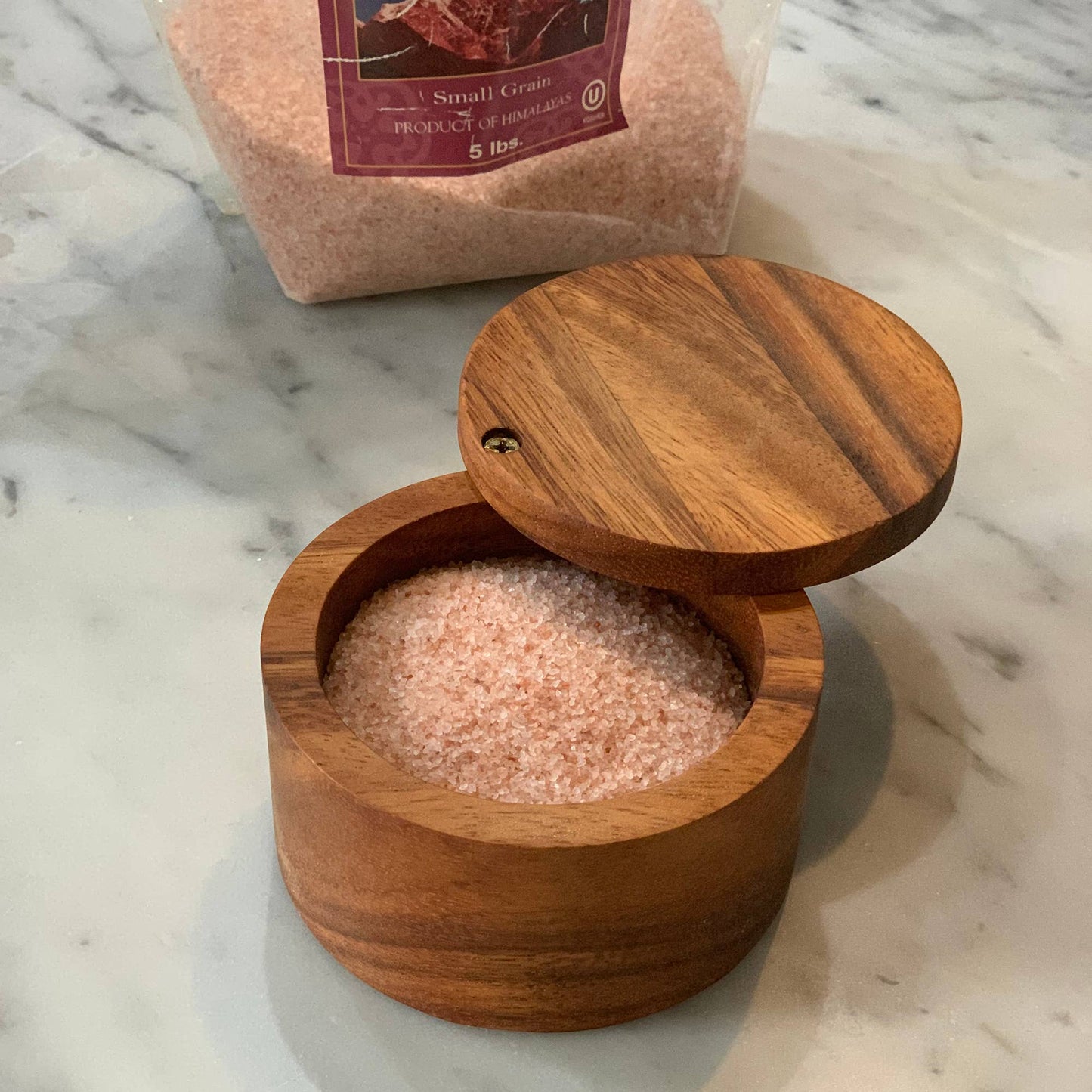 Ironwood Appalachian Salt Cellar, Acacia, 4" x 4" x 2.5"