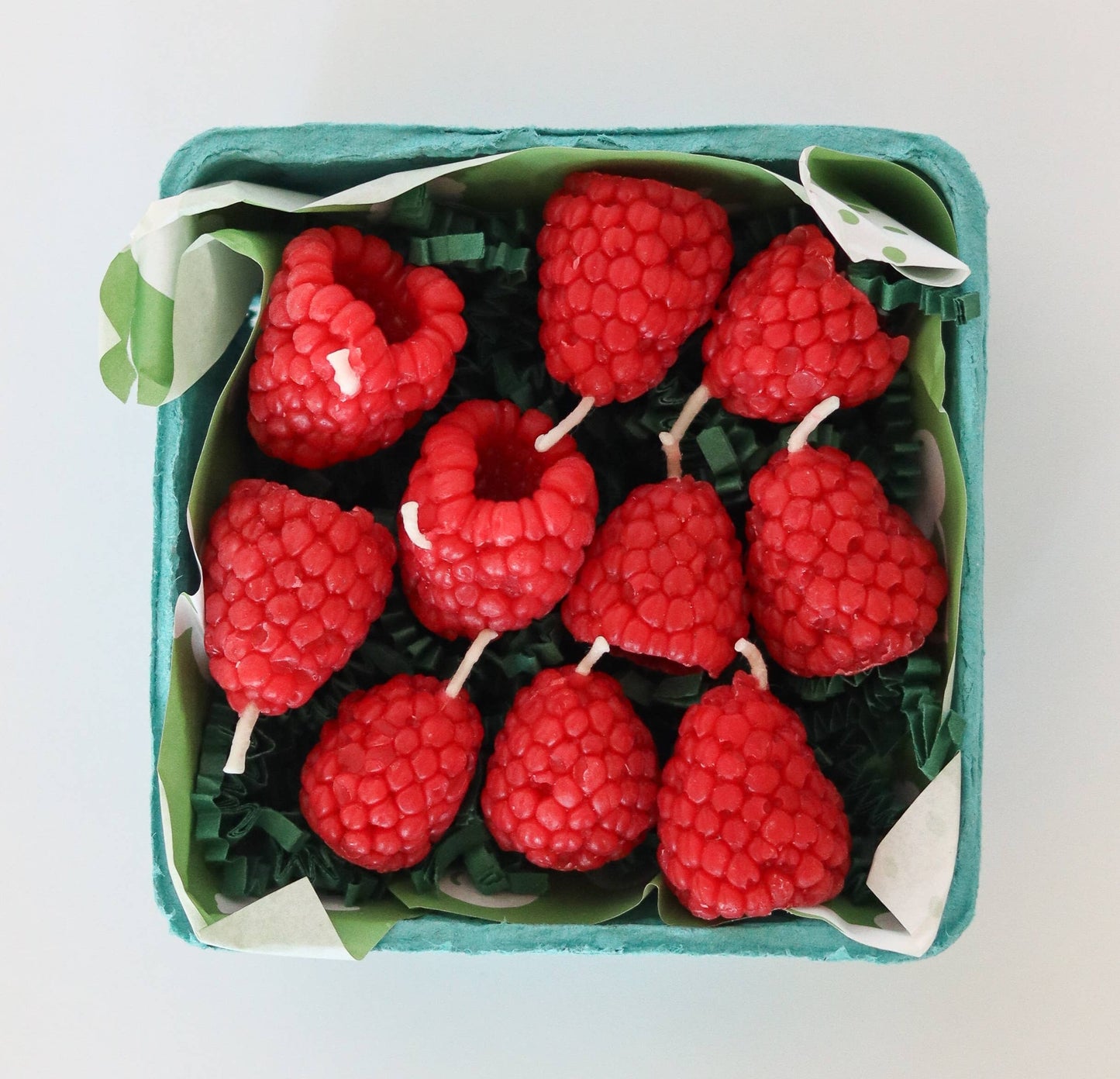 Raspberry Beeswax Birthday Candles