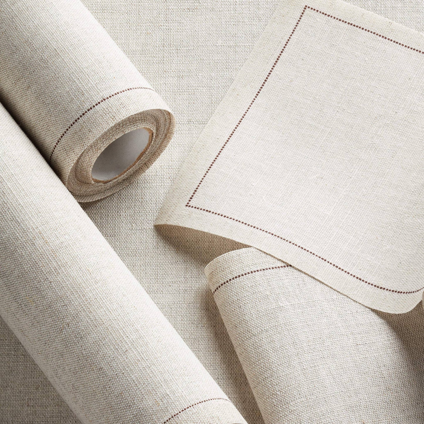 Natural Linen Luncheon Napkins 20 napkin roll