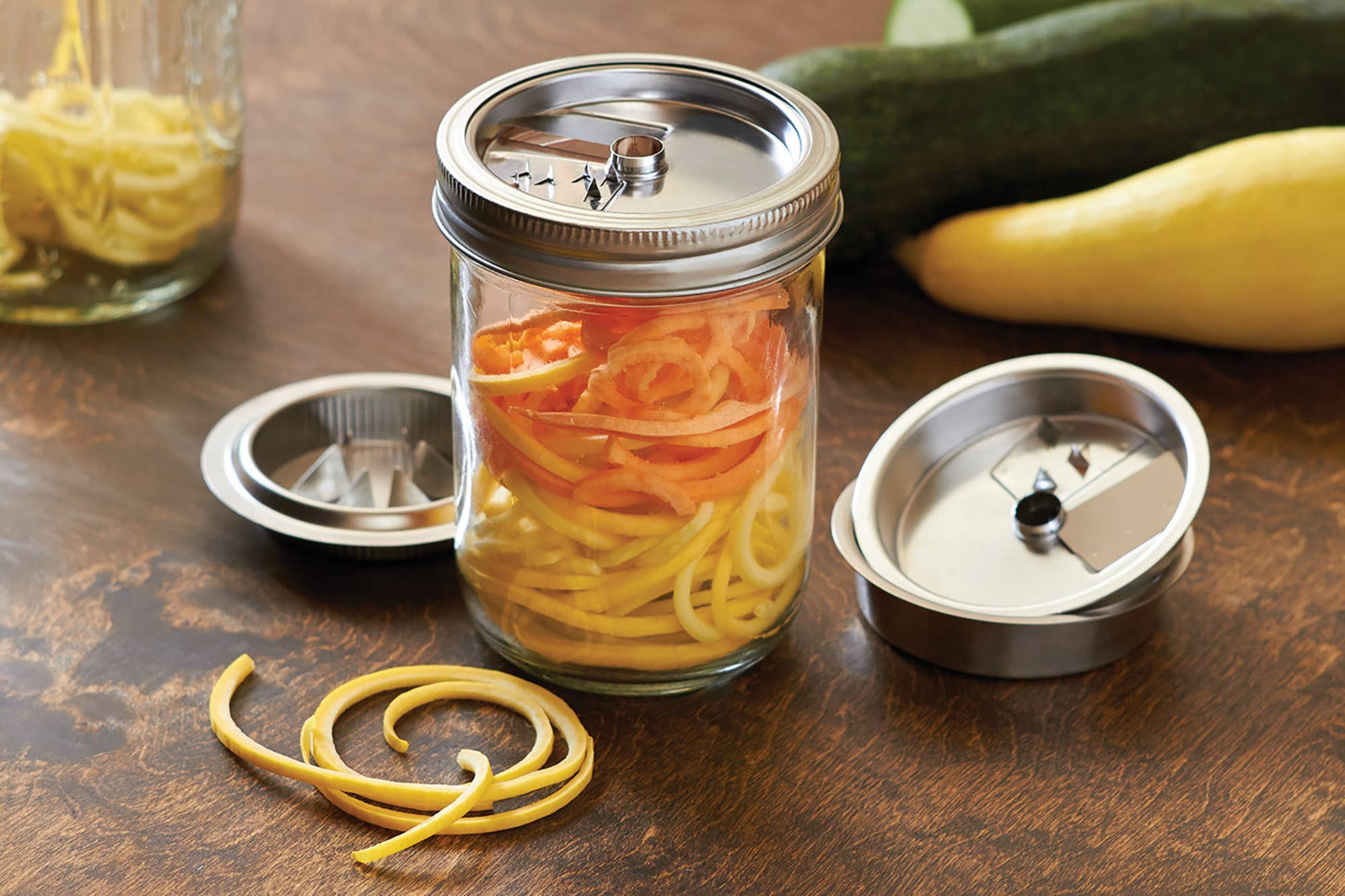Jarware 3 in 1 Spiralizer for Wide Mouth Mason Jar