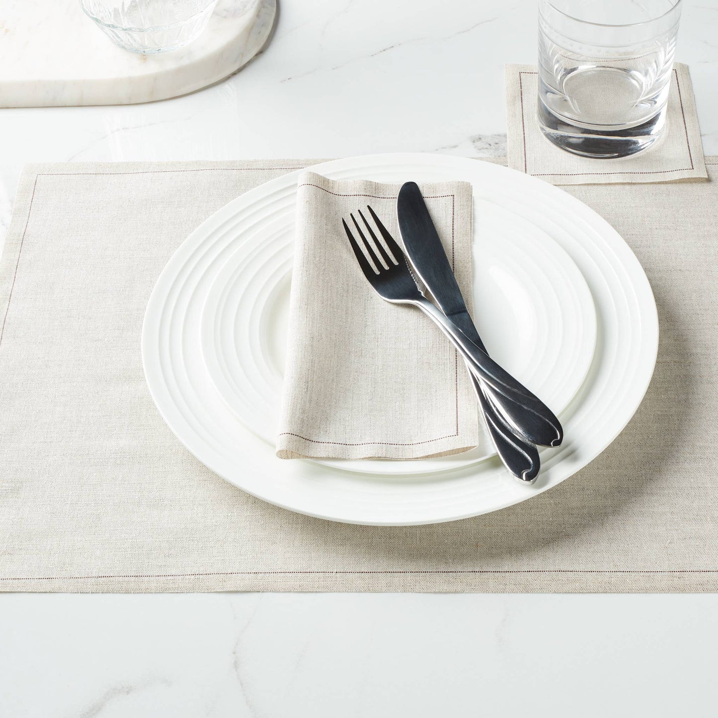 Natural Linen Luncheon Napkins 20 napkin roll