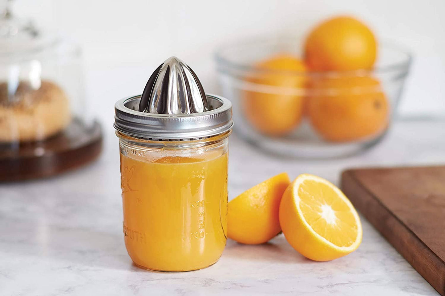 Jarware Citrus Juicer Lid for Wide Mouth Mason Jar