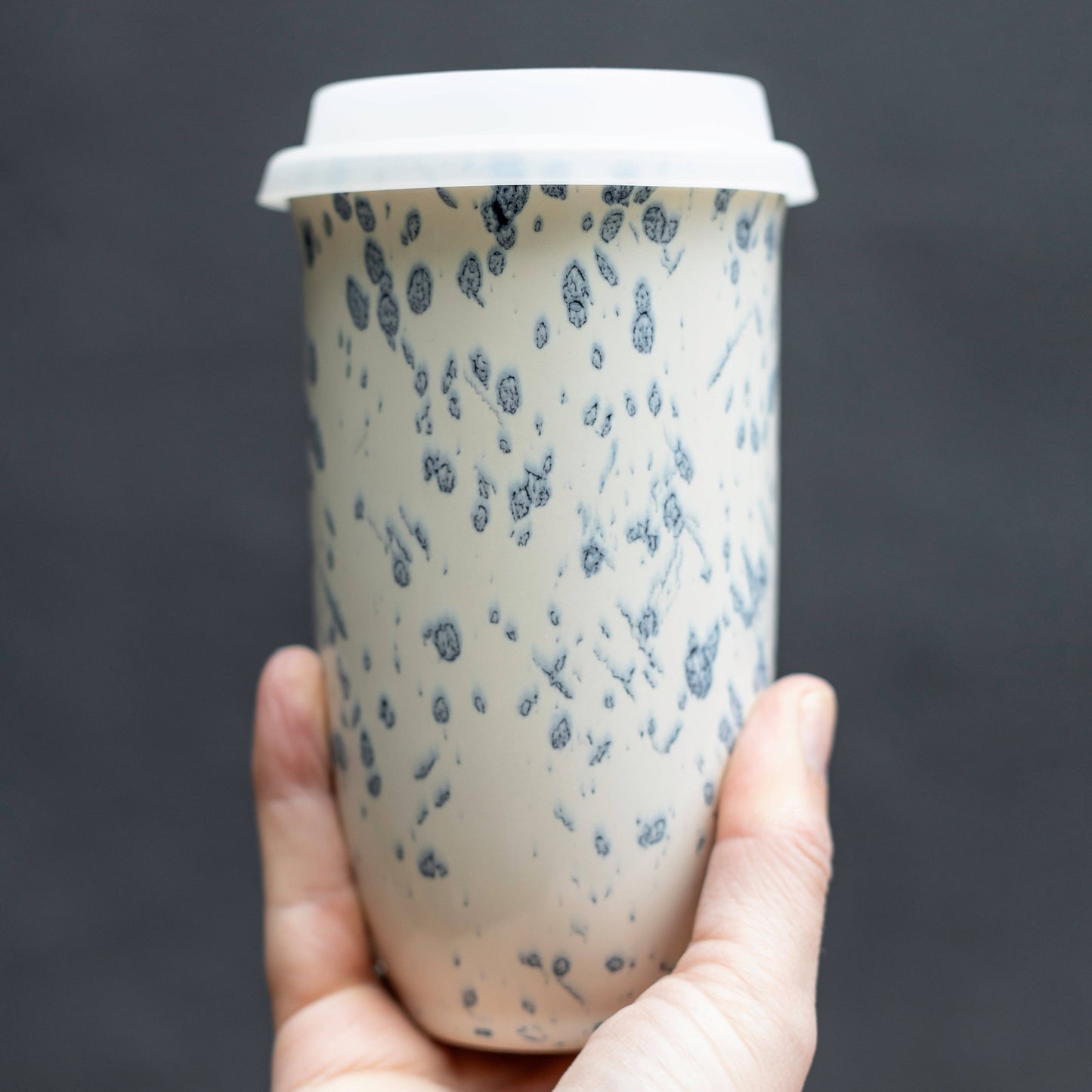 Orchid Ceramic Travel Tumbler – 16oz with Lid & Sleeve