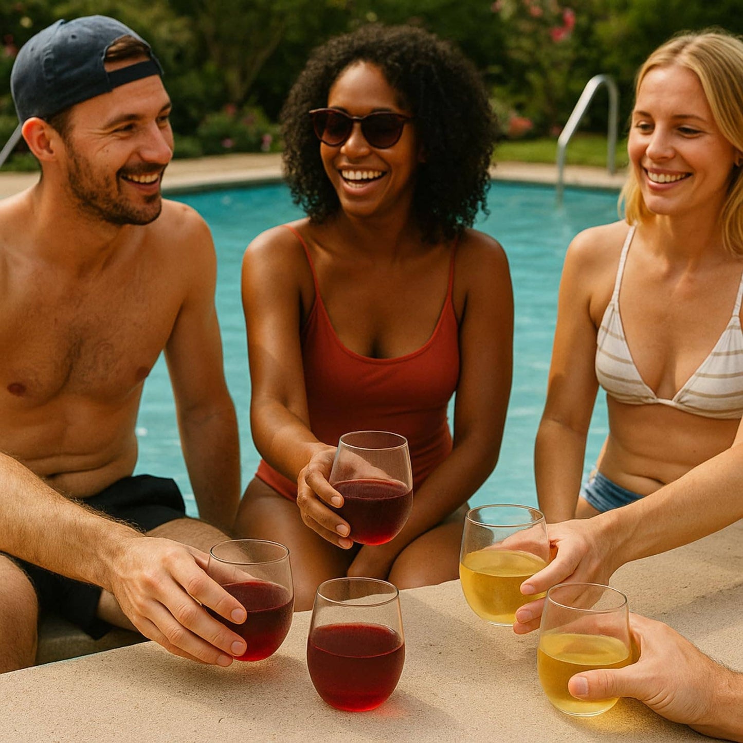 Unbreakable Stemless Plastic Wine Glasses | Reusable