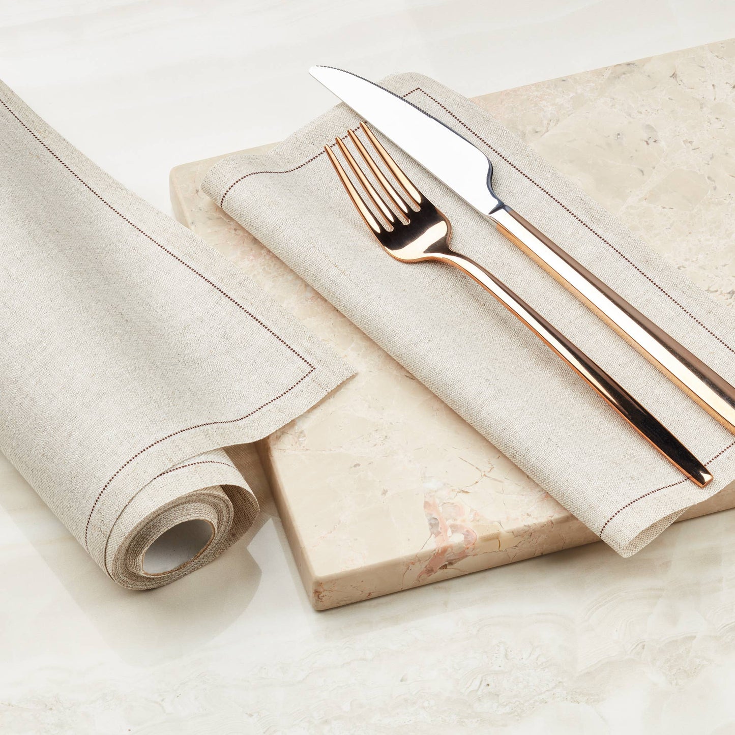 Natural Linen Luncheon Napkins 20 napkin roll