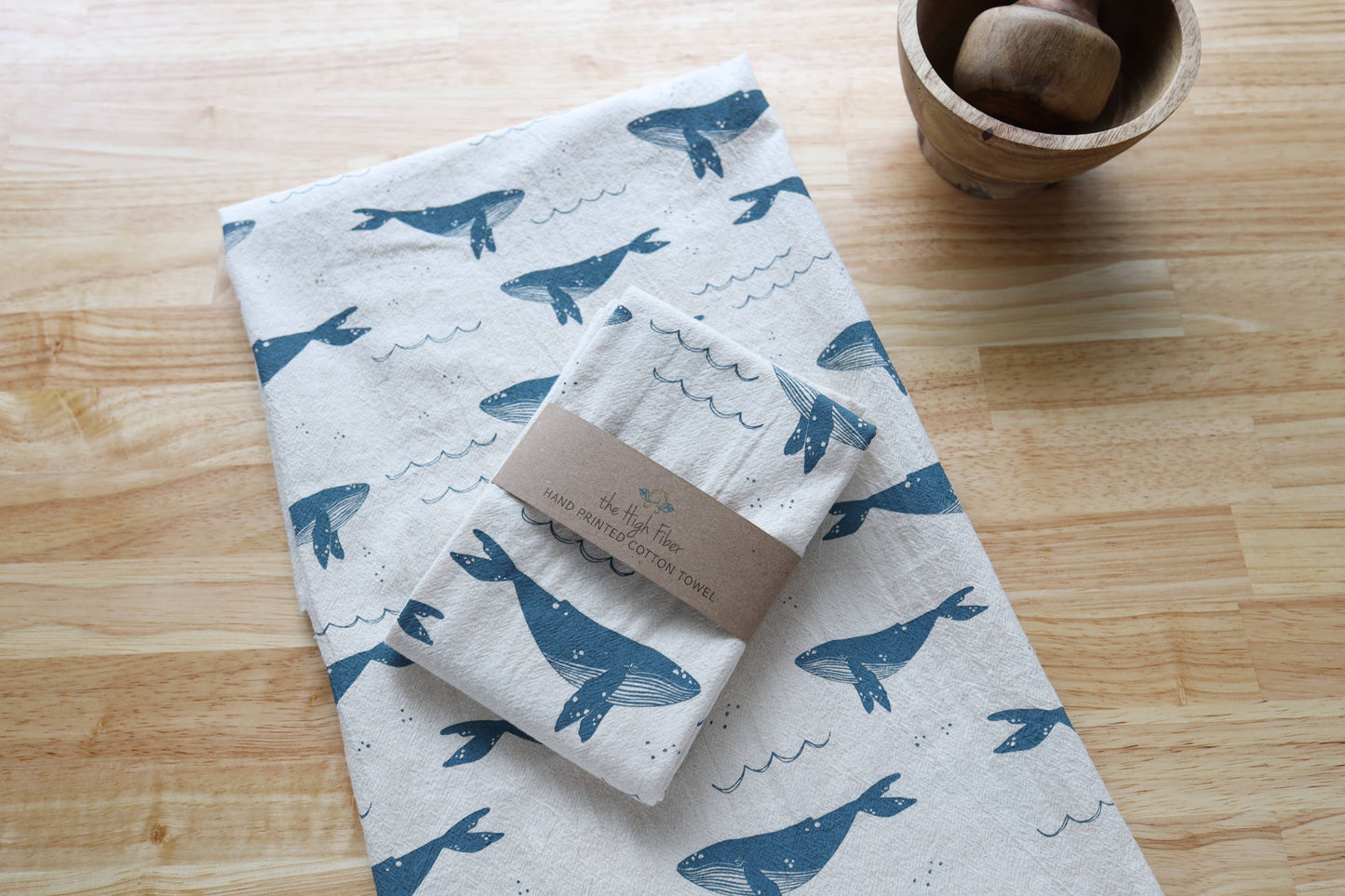 Whale Kitchen Towel, Coastal Kitchen Decor 