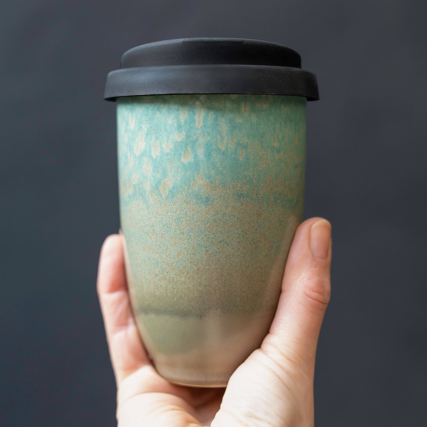 Aurora Ceramic Travel Tumbler 12oz | Modern Reusable Coffee Tumbler
