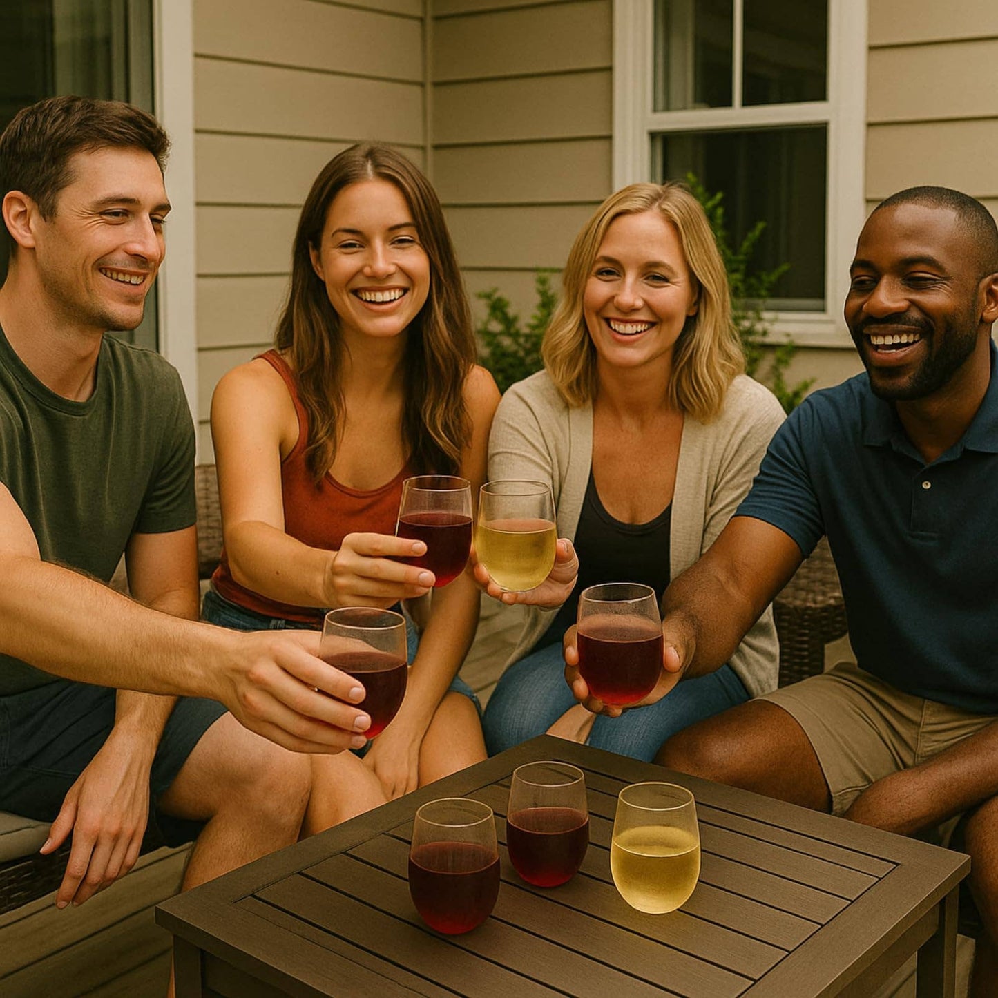 Unbreakable Stemless Plastic Wine Glasses | Reusable