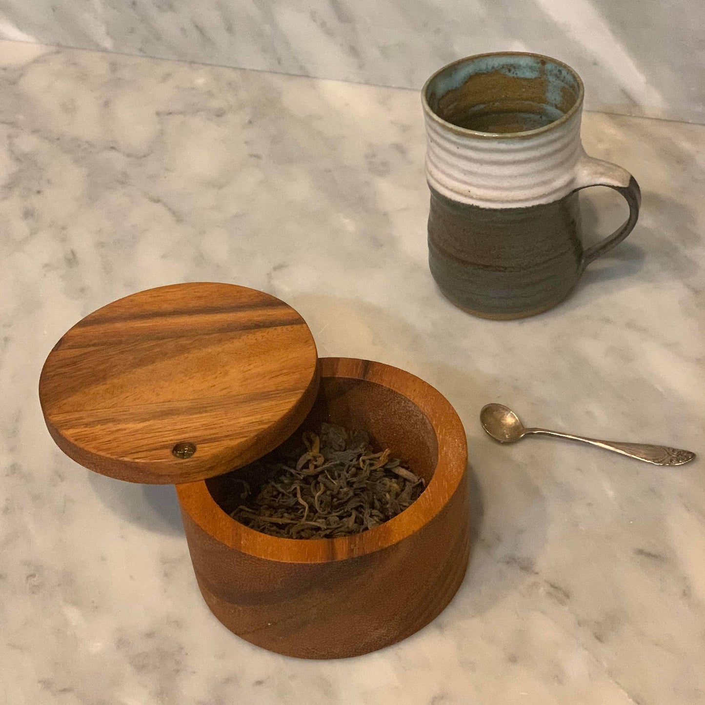 Ironwood Appalachian Salt Cellar, Acacia, 4" x 4" x 2.5"