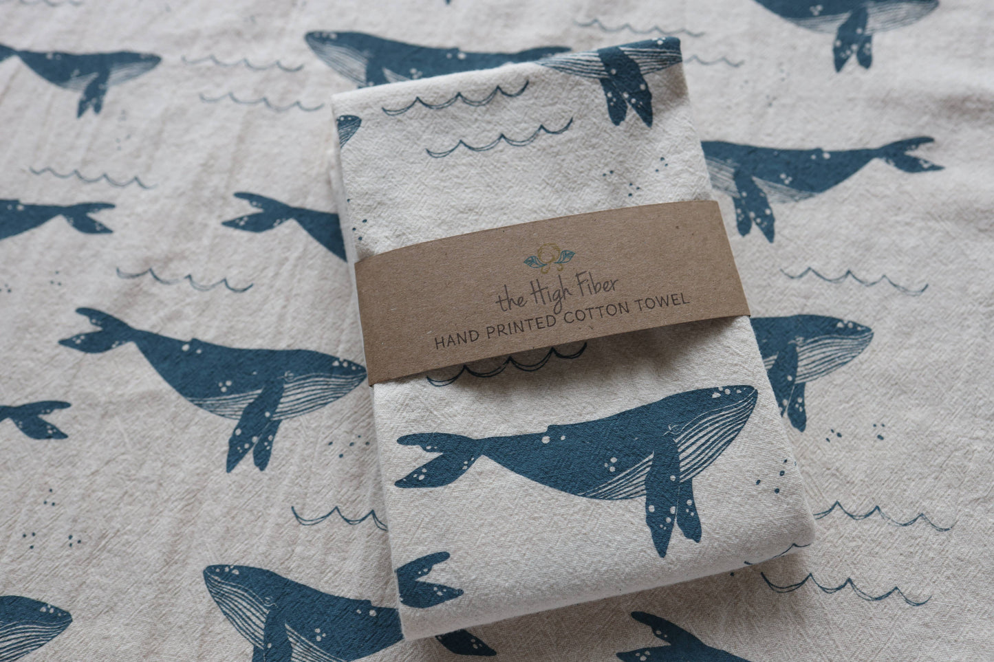 Whale Kitchen Towel, Coastal Kitchen Decor 