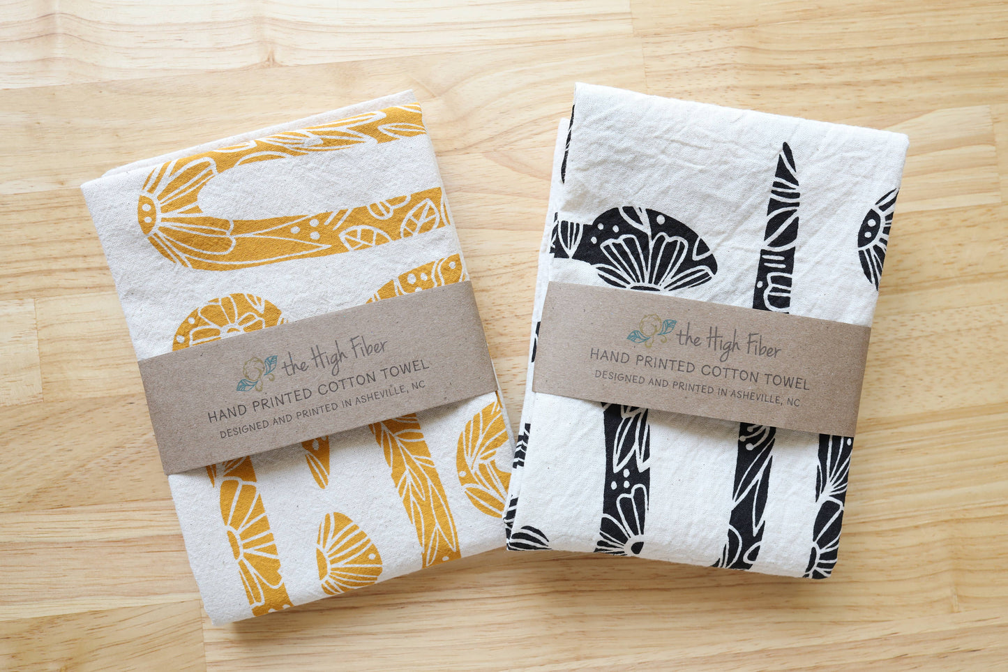 NEW Garden Snake Botanical Tea Towel, Hand Printed in USA