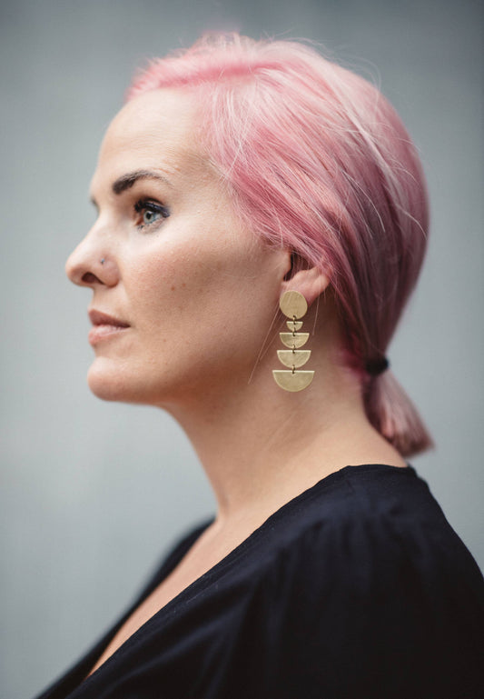 Kinetic climbing half moon dangle studs