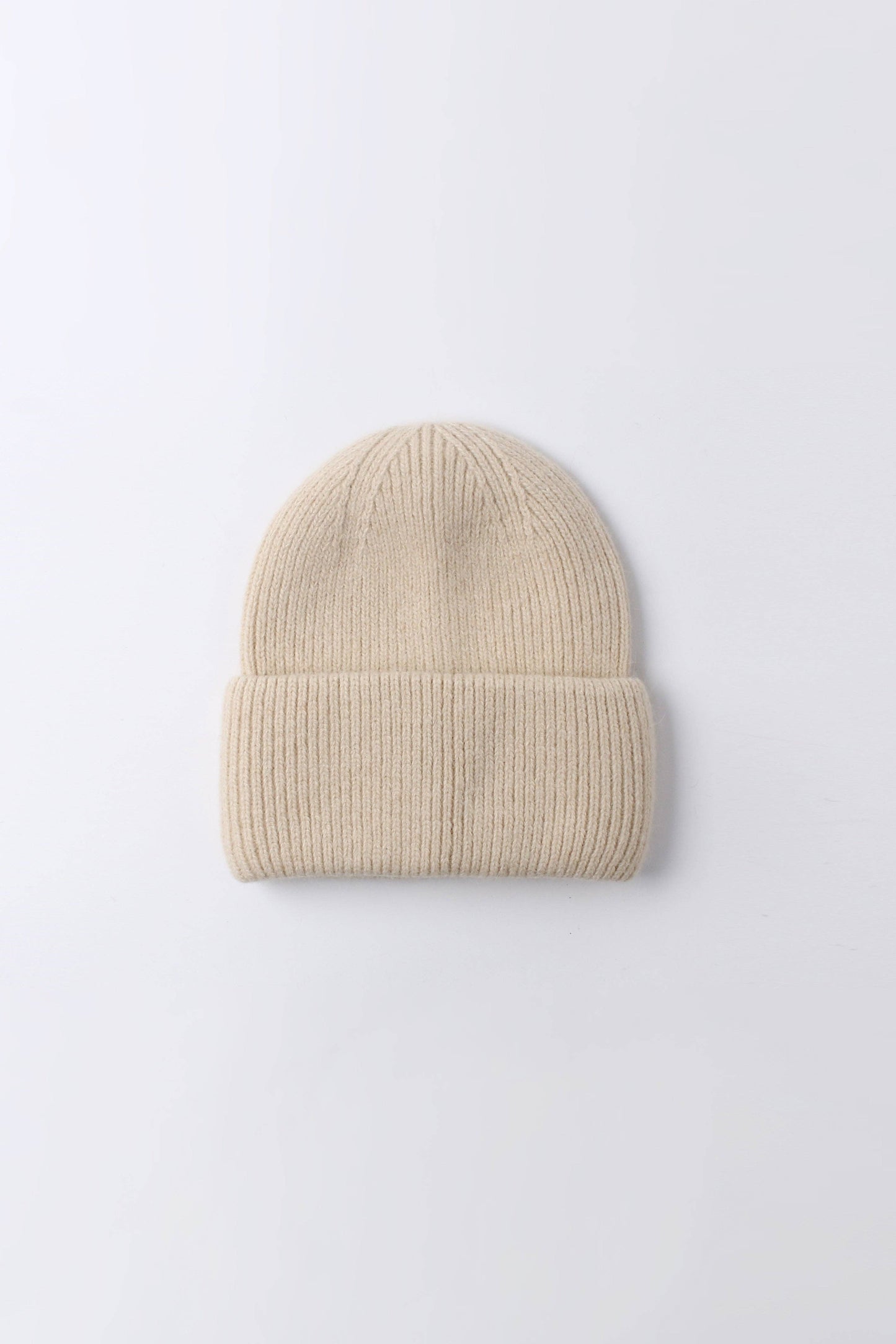 Angora Beanie Hat - Beige
