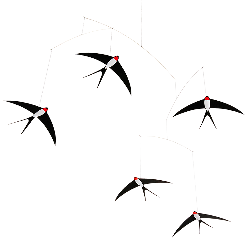 Flying Swallows 5 Hanging Art