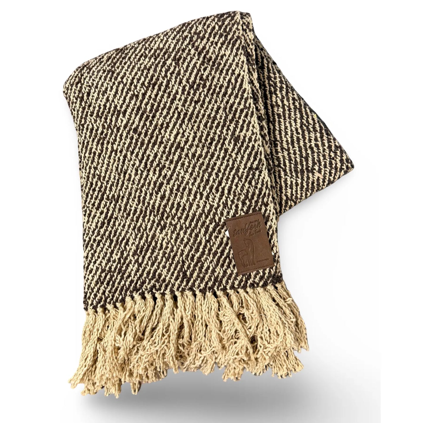 Baby Alpaca Blanket Natural Shades Reversible Superb Handloo