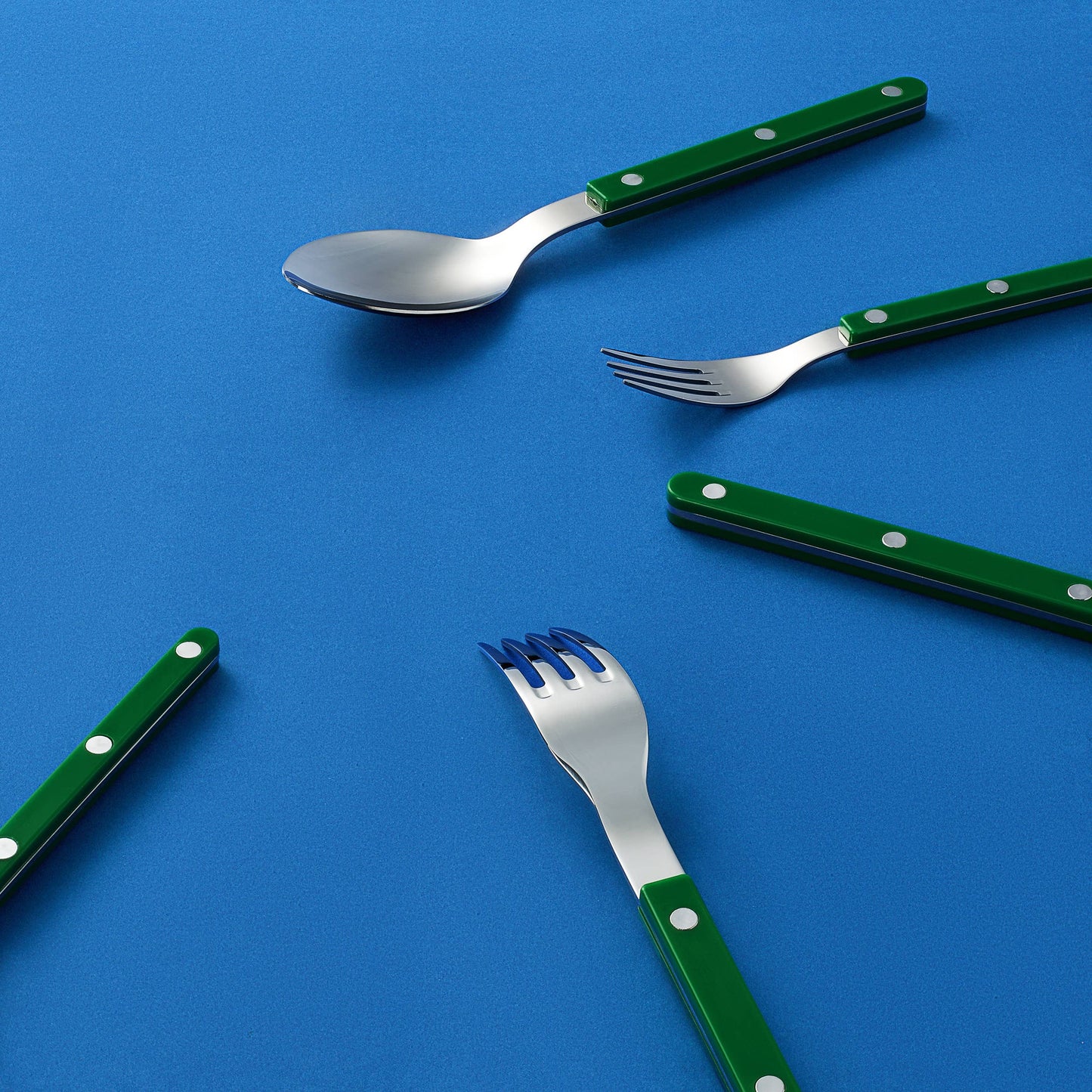 20-Piece Flatware Set for 4 - Green Color French Cutlery Set