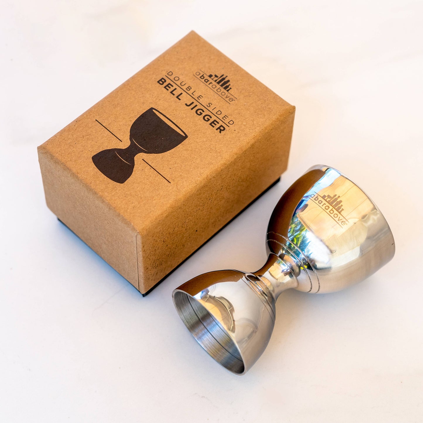 Bell Jigger, 2 ounce Stainless Steel