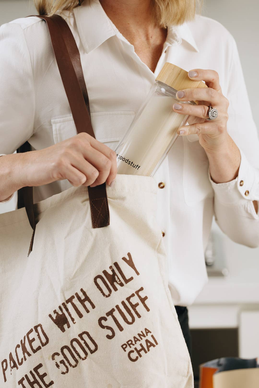 Double Wall Glass Tea Infuser Tumbler + Bamboo Lid