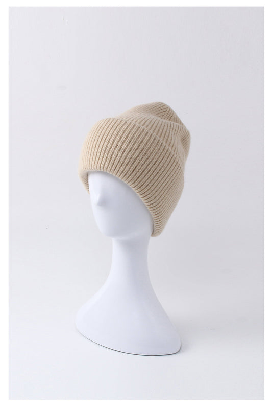 Angora Beanie Hat - Beige