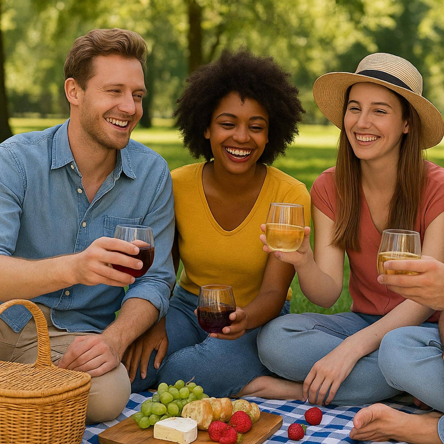 Unbreakable Stemless Plastic Wine Glasses | Reusable