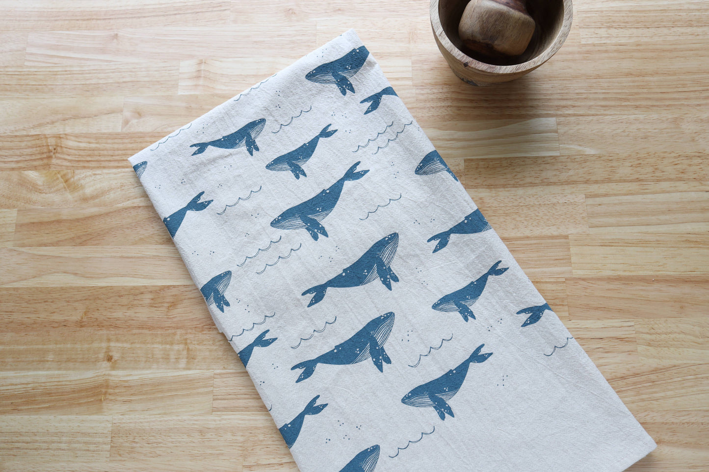 Whale Kitchen Towel, Coastal Kitchen Decor 